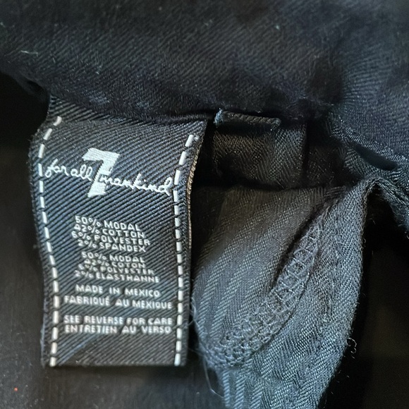 Seven for All Mankind black jeans with distressed tears and rips along leg - Picture 3 of 3